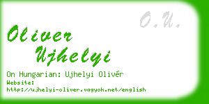 oliver ujhelyi business card